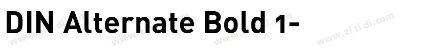 DIN Alternate Bold 1字体转换